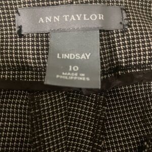 Ann Taylor Lindsay Trousers in Black and Cream